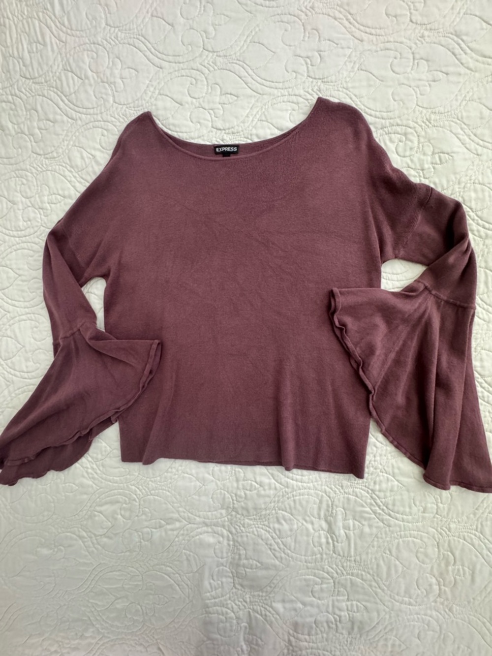 Express 3/4” Bell-Sleeve Sweater